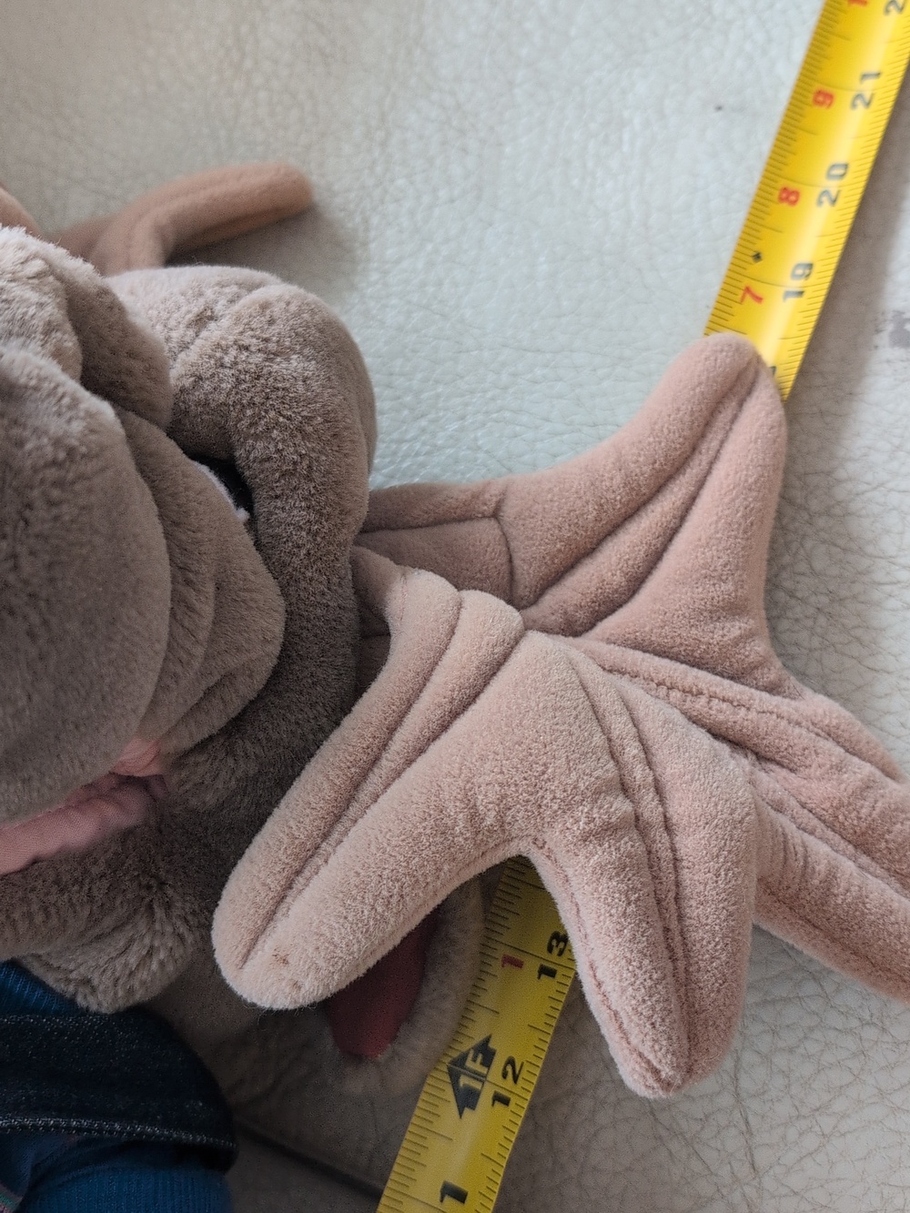 Vintage Ganz 1982 Wrinkles Moose Plush Hand Puppet Denim Overalls - Picture 15 of 15